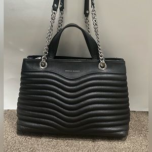 Rebecca Minkoff MAB Quilted Edie Satchel Handbag Black